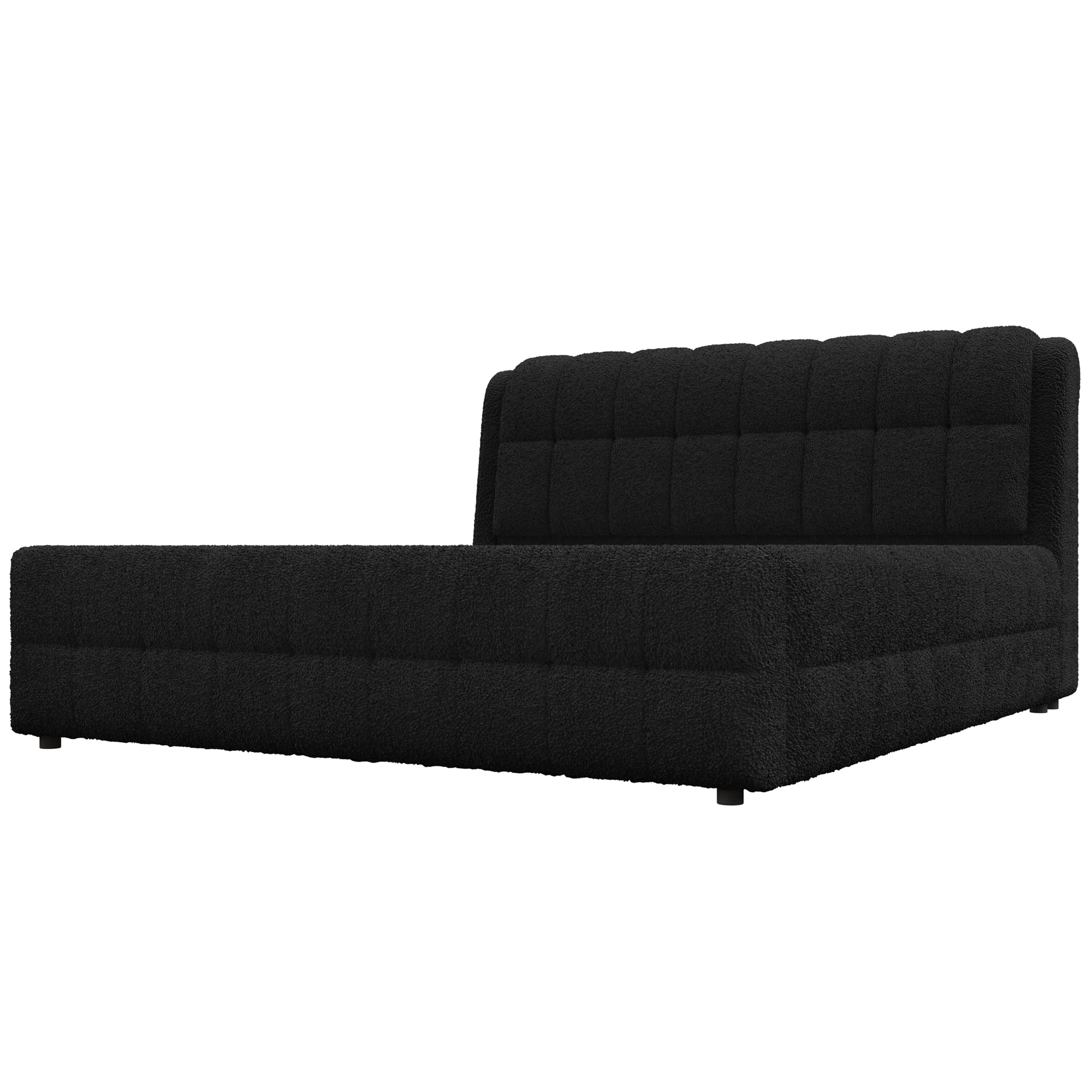 Euroco Upholstered California King Size Platform Bed for Living Room Bedroom, Black