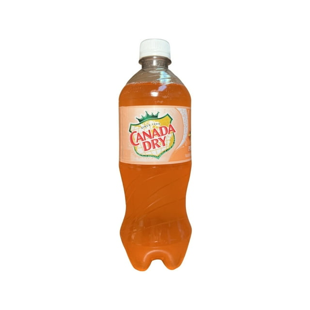 Canada Dry Peach Ginger Ale Soda, 20 fl oz, Pack of 24