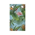 thumbnail image 1 of Tropical Hanging Pocket Organizer, Formation of Flamingos and Hawaiian Plants and Flowers, Printed Polyester Storage Bag with Pockets, 9" x 16", Pale Sky Blue Fern Green, 1 of 2