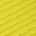 thumbnail image 6 of PiccoCasa Cotton Blanket Decorative Cable Knitted Throw Soft Knit Blankets Yellow Full(70" x 78"), 6 of 9