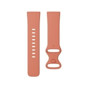 Fitbit Versa 3 Music Gold Aluminum Case with Pink Watch Band, 1 Pack