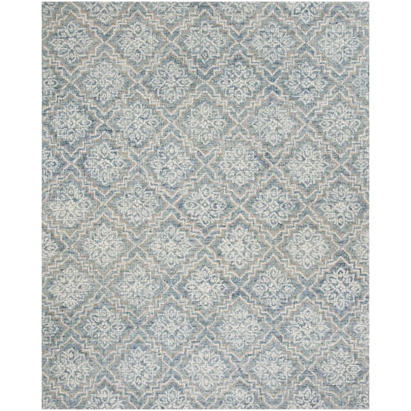 SAFAVIEH Abstract Drew Geometric Area Rug, Blue/Grey, 6' x 9'