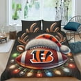 thumbnail image 2 of Cincinnati Themed Bed Sheet Set Three Piece Set 53x79 Inches Comfortable And Skin Friendly Unique Design Creating A Star Studded Night, 2 of 6