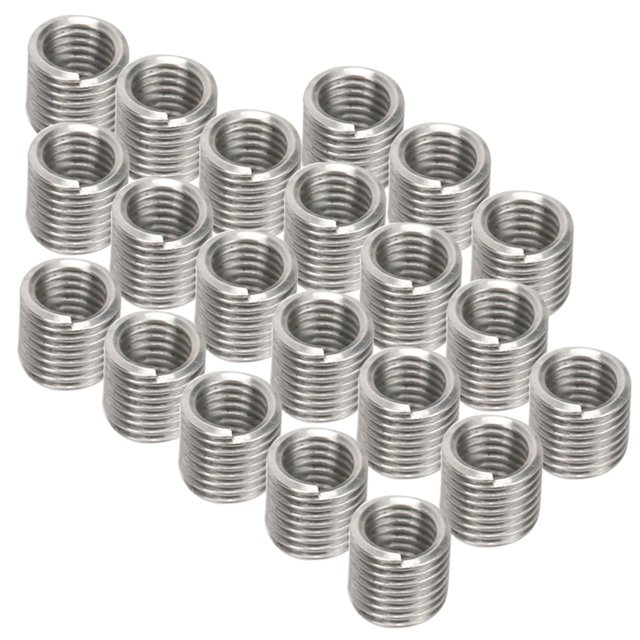 Hardware industrial, 100 piezas de inserciones de rosca macho de acero inoxidable, herramienta de reparación de roscas de tuerca reductora, rendimiento probado