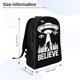 thumbnail image 3 of Mochila escolar ligera con diseño de OVNI y Pie Grande para portátil, para estudiantes de secundaria, preparatoria y universidad., 3 of 5