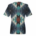 thumbnail image 3 of TQWQT Short Sleeve Shirts for Women Causal V Neck Western Aztec T Shirt Summer Loose Fit Ethnic Print Graphic Tees, 3 of 5