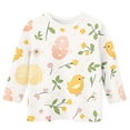 thumbnail image 5 of DxhmoneyHX Girls Easter Shirts Crew Neck Summer 3/4 Sleeve Tween Shirts Classic Fit Easter Day Cute Print Tops Holiday Stylish Pullover Blouses, 5 of 5