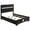 Black, variant on XIZE Black Upholstered Full Panel Bed with Sturdy Frame, Modern Platform Bed for Bedroom