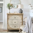 thumbnail image 5 of LuxenHome Set of 2 Natural Wood 3-Drawer Chests, 5 of 11