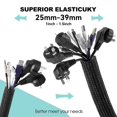 thumbnail image 2 of Funda de cable AGPTEK 2,0 m 3,8 cm negra, 2 of 7
