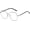 Square Silver, variant on Classic woman's metal big nerd glasses frame Clear lenses