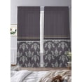 thumbnail image 3 of Boho Purple Flower Sheer Curtains 84 Inch Length 2 Panels Set Window Treatments, Abstract Bohemia Pesley Floral Rod Pocket Semi Curtains for Living Room/Bedroom/Kitchen Décor, 104"W x 84"L, 3 of 7