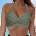 thumbnail image 2 of HCNTES Women's Knot Strapless Backless Swimwear Sleeveless Tube Bikini Top(M,a109-AG), 2 of 9