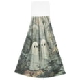 thumbnail image 7 of Yayeee Kitchen Hanging Hand Towels Set of 2 with Loop Bathroom Absorbent Tie Towel, Ghosts Playing in A Garden, 7 of 7
