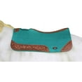 thumbnail image 4 of Horse 32" x 30" Western Contoured Wool Felt Therapeutic Saddle Pad Teal 39209TL, 4 of 5