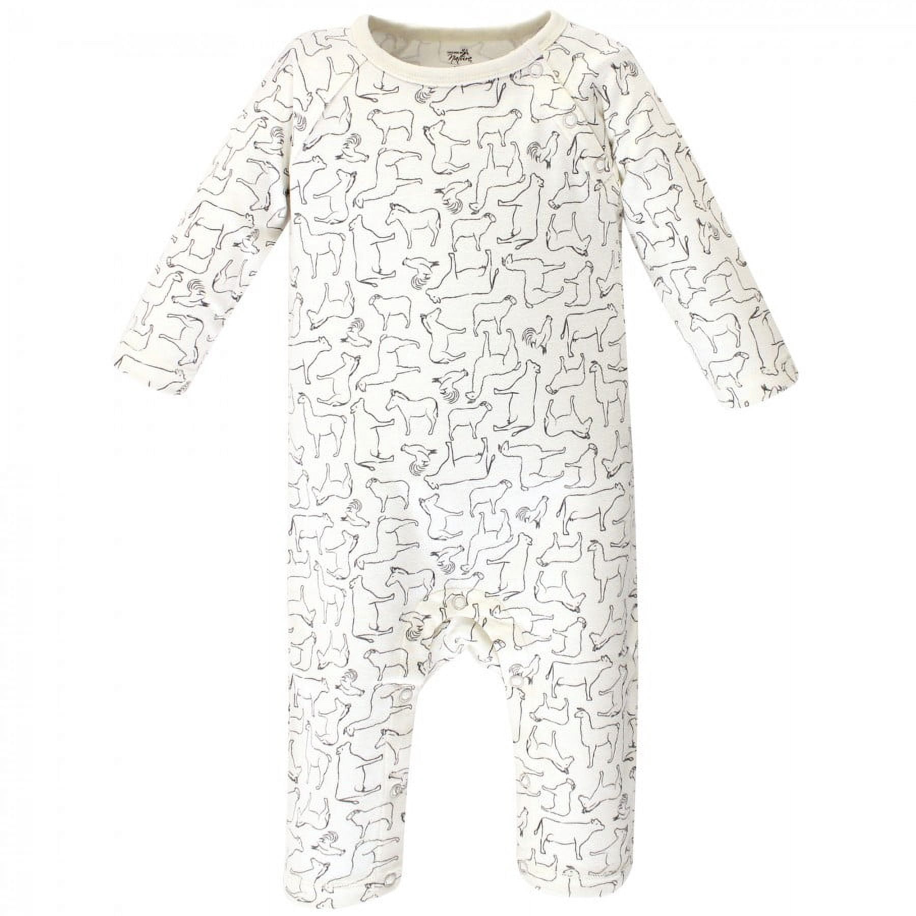 Touched by Nature Baby Organic Cotton Coveralls 3pk, Farm Friends, 3-6 Months