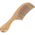 thumbnail image 5 of Handmade 100% Natural Green Sandalwood Hair Combs Anti-static Sandalwood Scent Wooden Detangling Comb (wide Teeth), 5 of 5