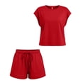 thumbnail image 5 of breaise Girls Summer 2 Piece Outfits Short Sleeve Henley Shirts Top and Shorts Clothing Sets with Pockets, 5 of 9