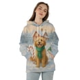 thumbnail image 4 of Hello Winter Vintage Goldendoodle Enjoys Snowy Day with Snowman All Over Print 3D Hoodie Unisex Merch Hoodies Doodle Dog Lover Gifts Idea - 12019, 4 of 6