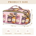 thumbnail image 4 of FORMRS Makeup Bag Travel Cosmetic Organizer for Women Fold Flat Zipper Pouch with Handle, Watercolor Jam, 4 of 8