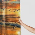 thumbnail image 3 of Orinice Beach Shower Curtain,Seagull Seaside Shower Curtain Gifts for Bathroom, Waterproof Fabric Shower Curtain Set, Sunset Ocean Waves Bathroom Decoration with  69x72, 3 of 7