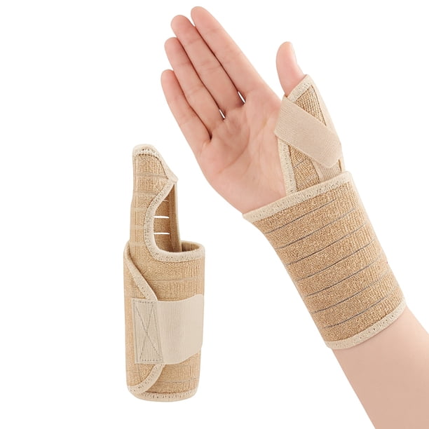 Férula para Pulgar y Muñeca Derecha | Soporte para Dedo, Tendinitis, Artritis, Esguince | Muñequera Transpirable Color Piel