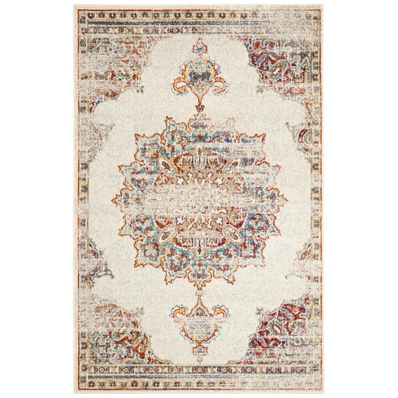 SAFAVIEH Aria Emmerson Oriental Area Rug, Cream/Red, 5'1" x 7'6"