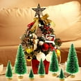 thumbnail image 4 of 8PCS Artificial Mini Christmas Trees, Bottle Brush Trees with Wood Base, Frosted Sisal Xmas Tree, DIY Crafts Mini Pine Tree for Party Home Table Top Decor Winter Ornaments, 4 of 7