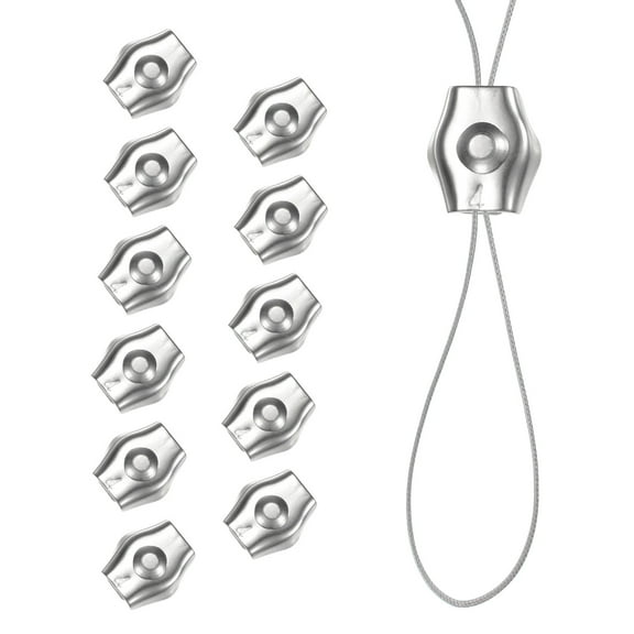 Uxcell 20-Pack M3 Wire Rope Clips Duplex Double Bolt Stainless Steel Cable Clamps for 1/8 Inch Diameter