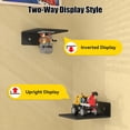 thumbnail image 3 of BlissBox 9-Pack Floating Shelves for Wall Compatible with Lego Building Bricks, 5x5.5inch Dual‑Sided 16x17 Studs for Toy Brick Storage and Display, ABS Display Shelves for Room Decor, Black, 3 of 9