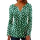 thumbnail image 1 of Gibobby Playeras Mujer Camisetas Cuello V Camiseta manga corta con cuello en V y estampado floral informal para mujer(Verde,XL), 1 of 5