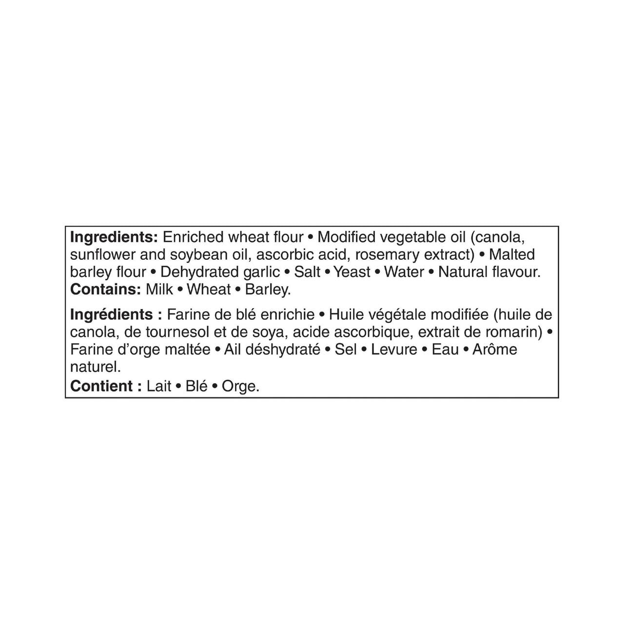 Croûtons Great Value à saveur d’ail et de beurre