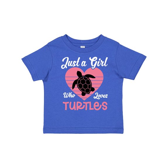 Inktastic Just a Girl Who Loves Turtles Girls Toddler T-Shirt
