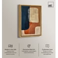 thumbnail image 2 of Blue And Cream II Canvas Midcentury Abstract Wall Art by Art Remedy, Gold Frame, 30" x 45", 2 of 7