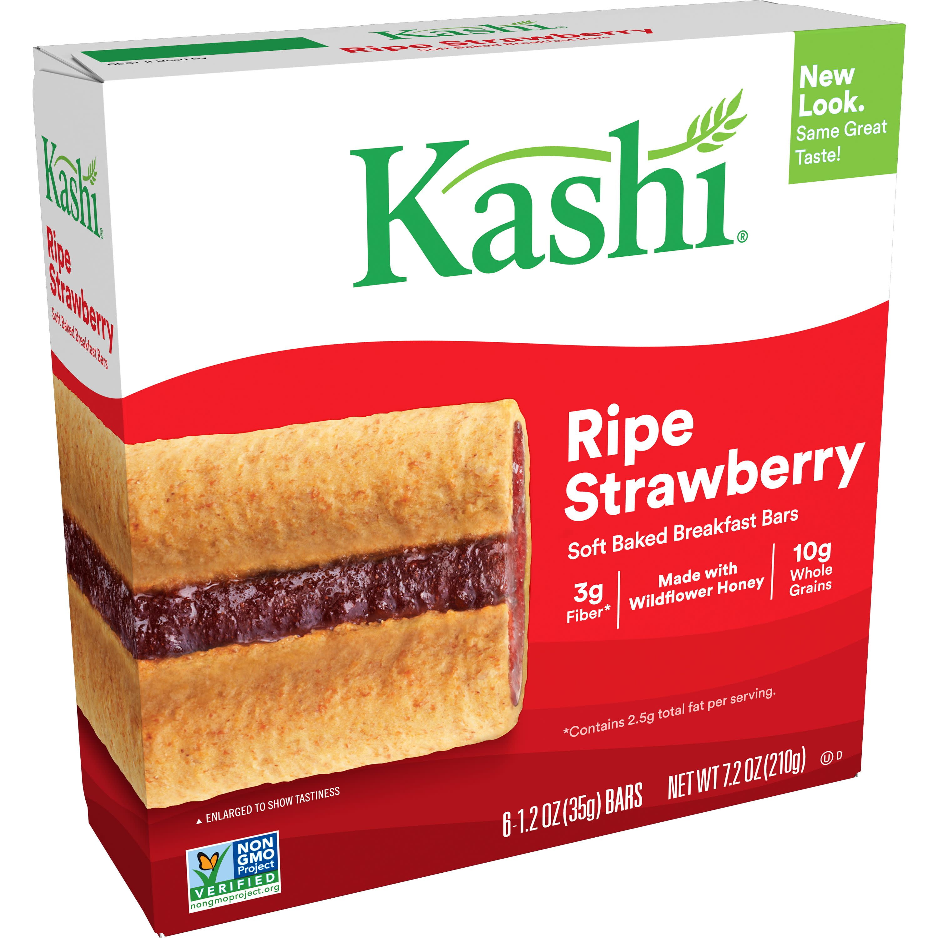 Kashi, Soft Baked Breakfast Bars, Ripe Strawberry, 6 Ct, 7.2 Oz