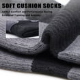 thumbnail image 6 of LWFBDTK Crew Athletic Socks 5 Pairs, Cushioned Athletic Running Socks, Breathable Casual Long Socks for Men Women, Black , Size 7–12, 6 of 6