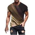 thumbnail image 1 of Chemises à Manches Longues pour Hommes Imprimé Décontracté Col Rond T-Shirt Manches Courtes 1 Pce, 1 of 9