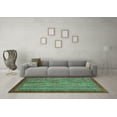 thumbnail image 3 of Ahgly Company Machine Washable Indoor Rectangle Abstract Turquoise Blue Modern Area Rugs, 4' x 6', 3 of 4