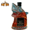 thumbnail image 1 of Animal Whiskey Bottle - Shark spirits Decanter, Transparent Engraved Animal Shape Glass 300ml (C), 1 of 5
