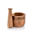 thumbnail image 2 of Handmade Acacia Wood Mortar and Pestle Perfect for Grinder for Herbs, Garlic, Walnut Spices & Kitchen Essentials Usage, 2 of 8
