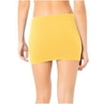 thumbnail image 3 of Bodycon Mini Skirts for Women Elastic Waist Mid Waisted Stretch Solid Color Summer Short Skirt Casual Streetwear Yellow S, 3 of 6