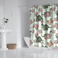thumbnail image 2 of LightGreen Dinosaurs Floral Pattern Shower Curtain 72"x72" ,Bathroom Decorative Shower Curtains Set with 12 Hooks,Modern Waterproof Washable Shower Curtain, 2 of 6