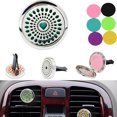 thumbnail image 4 of GOOHOCHY Ambientador de coche con forma de corazón, difusor de perfume con clip, ambientador para ventilación de coche, medallón de perfume decorativo con 2 almohadillas de fieltro de colores, 4 of 8