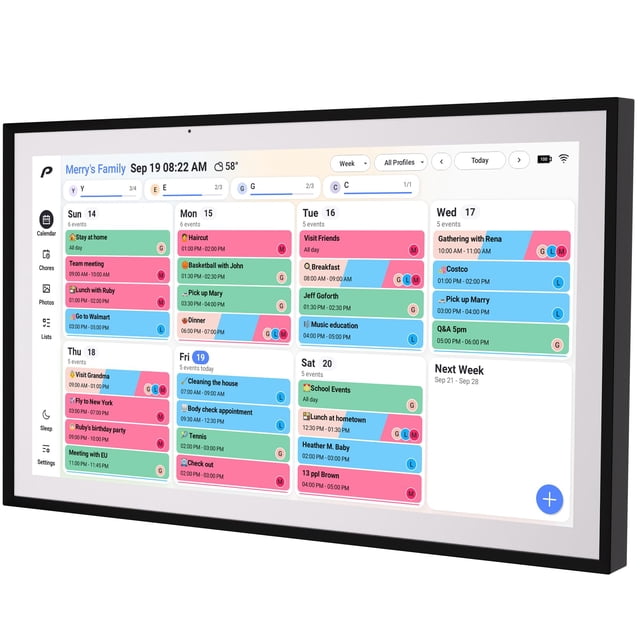Calendario digital PRONEXT de 15,6" Full HD con pantalla táctil y WiFi