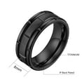 thumbnail image 2 of Black Gold Plated Matte 8mm Titanium Steel Mens Ring Men Wedding Band Man Ring, 2 of 6