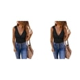 thumbnail image 4 of Minnieouse Manténgase fresco y elegante con camisetas sin mangas para mujer Camiseta sin mangas de poliéster cómoda Ropa de mujer Blusa Casual Negro m,1 2piezas, 4 of 6