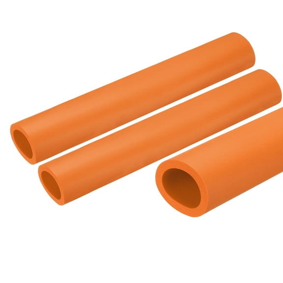 2pcs Foam Tubing for Handle Grip Support, Pipe Insulation, 1-7/16 inch(36mm) ID 48mm OD 0.25m(0.8ft) Length Orange