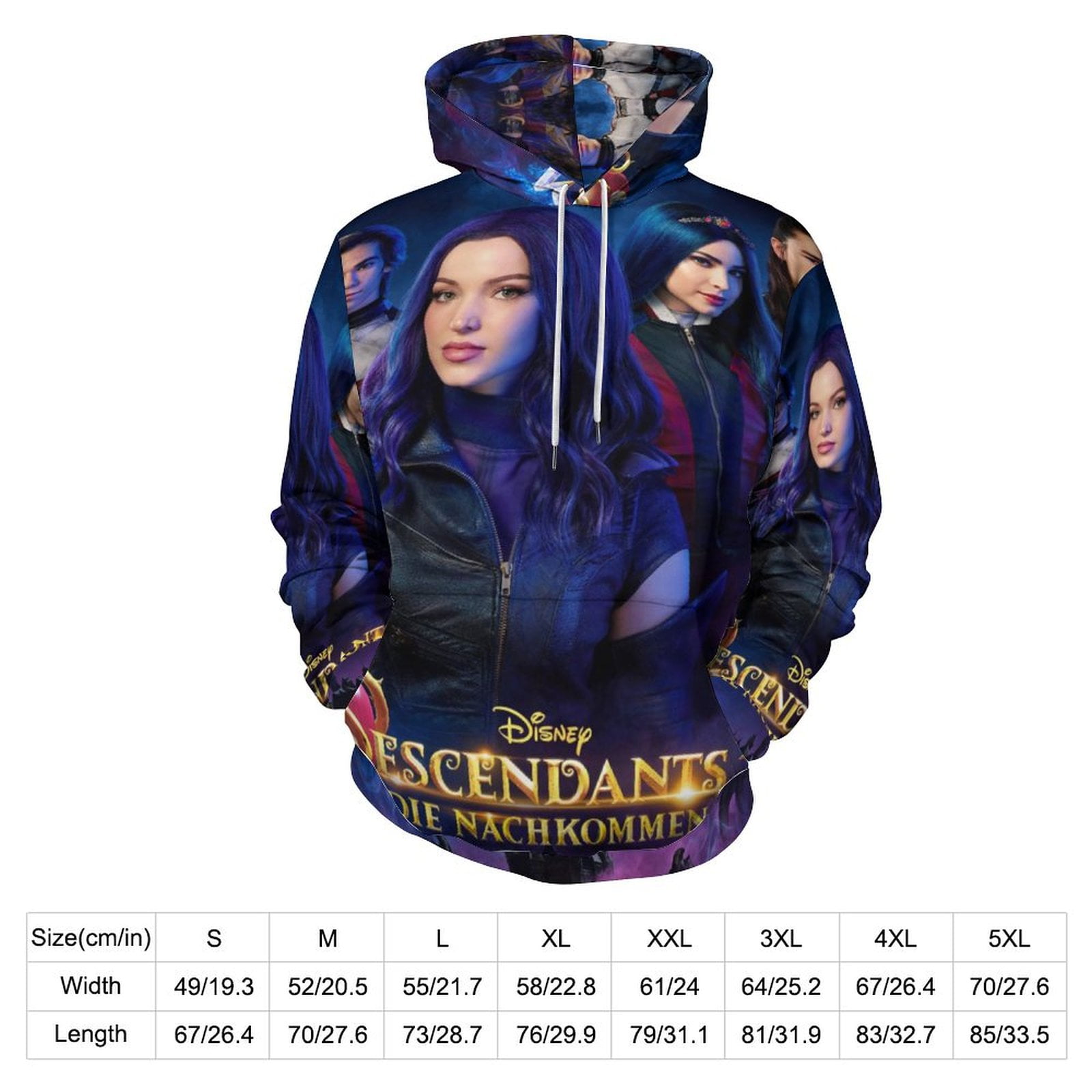 Descendants Hoodie 3D Print Pullover Hooded Long Sleeve