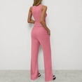 thumbnail image 3 of TMOYZQ Women's 2 Piece Outfits Lounge Sets Sleeveless Crewneck Tank Tops and Wide Leg Pants Going Out Athletic Sets, 3 of 5