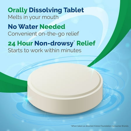 Alavert Allergy 24Hour Relief (Citrust Burst Flavor Orally Disintegrating Tablets), NonDrowsy, Antihistamine, Citrus Burst, 60 Count